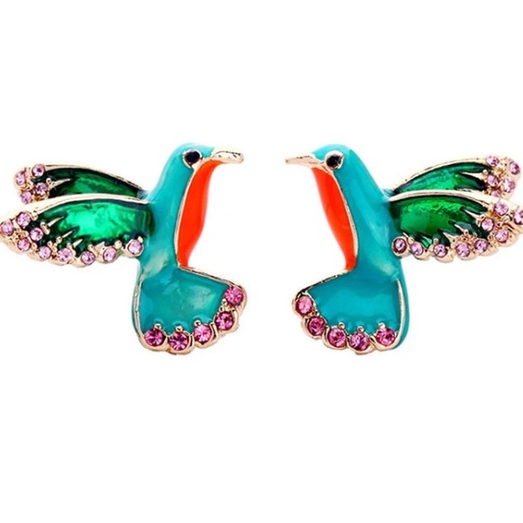 Happy Hummers Post Earrings - Picture 5 of 6